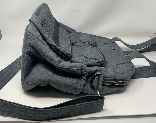 Lug Puddle Jumper Quilted Tote Travel Weekend Carry-On Bag Heather Grey EUC - Picture 7 of 17