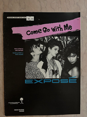 EXPOSE sheet music COME GO WITH ME (1986) 5 pages (VG+ shape)