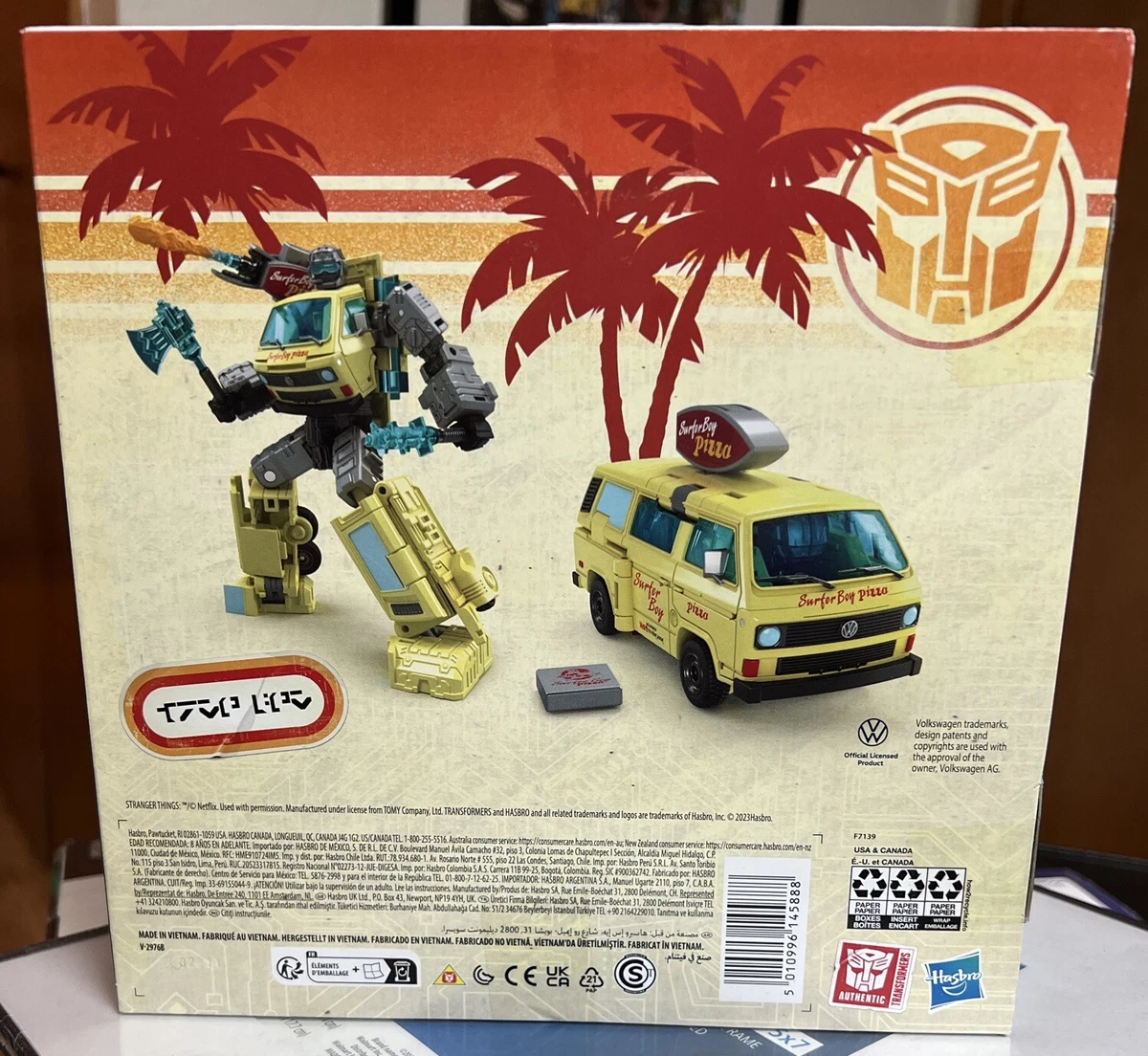 READY TO SHIP Transformers X Stranger Things Figure Surfer Boy 