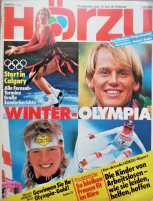 HÖRZU 6 - 1988 TV: 13.-19.2. Winter-Olympia Eishockey-Team Meysel XY-Zimmermann