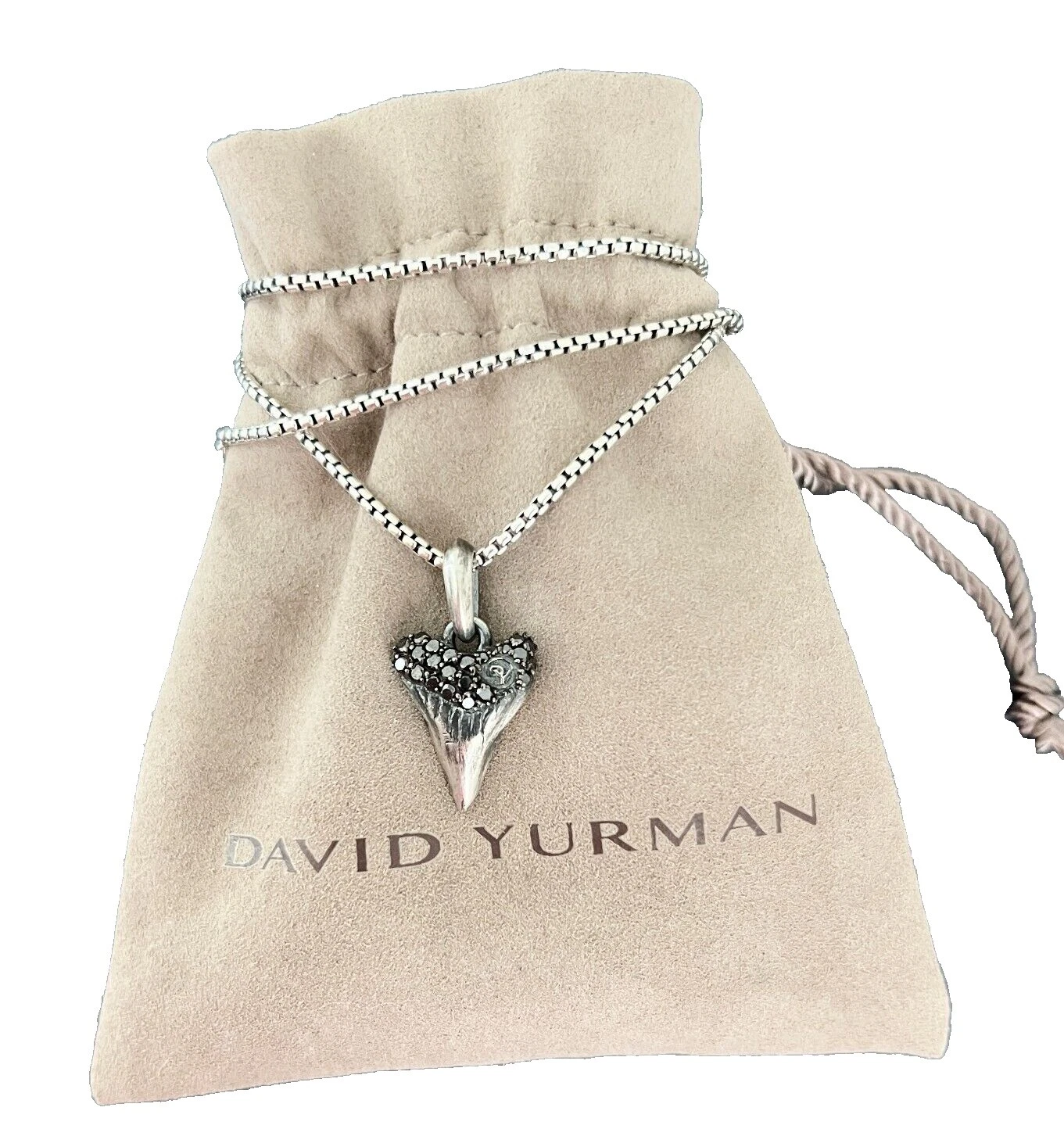 David Yurman Collares y colgantes Negro de plata de ley para hombres