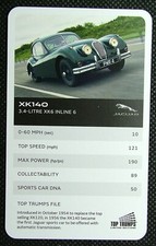 1 x info card Jaguar car XK140 – 3.4 Litre XK6 Inline 6 J30
