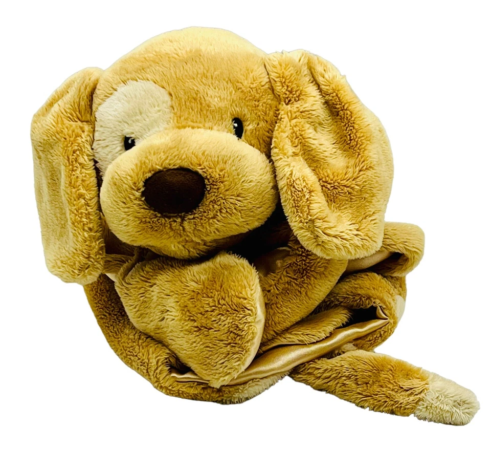Baby Gund Huggybuddy Valiente Peluche Lovey Cachorro Perro Seguridad Beige Satinado 058968 Foto 2 de 4