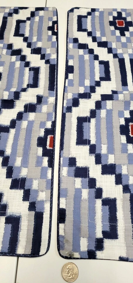 Tommy Hilfiger 2 Ellis Island Ikat Par Padrão Shams PLS LER Azul Geométrico - Imagem 3 de 4