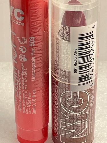 NYC New York Color Smooch Proof Lip Stain 16H #503 Unstoppable Red + BONUS - Picture 8 of 9