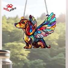 Dachshund Memorial ACRYLIC Suncatcher, Wiener Dog Ornament, Dog Memorial Gift