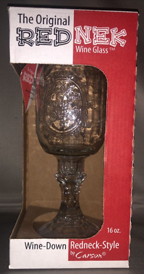 The Original Red Nek Wine Glass Redneck-Style By Carson Southern Style NIB