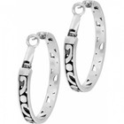 Hoop Earrings Jewelry, Nwt Brighton Silver Plated Contempo Medium