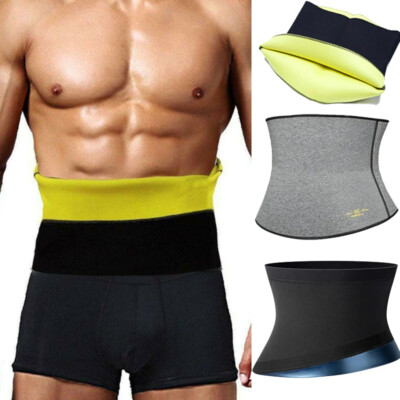 Men Sweat Sauna Belt Body Shaper Slimming Band Waist Trainer Weight Loss Trimmer