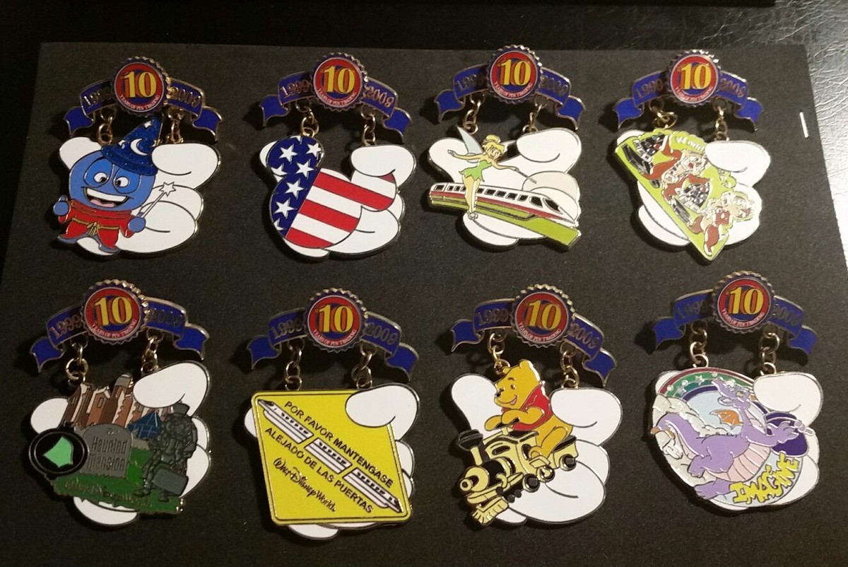 Disney Pin WDW Tribute Collection 10th Anniversary Complete