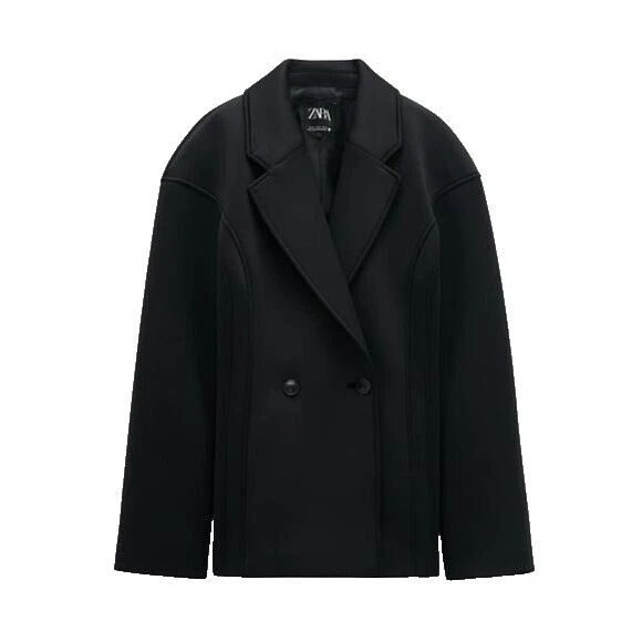 Zara Black Casual Coats, Jackets & Vests for Women