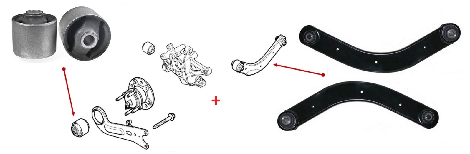 FOR VAUXHALL VECTRA C SIGNUM REAR WISHBONE SUSPENSION ARMS & TRAILING AXLE BUSHE eBay