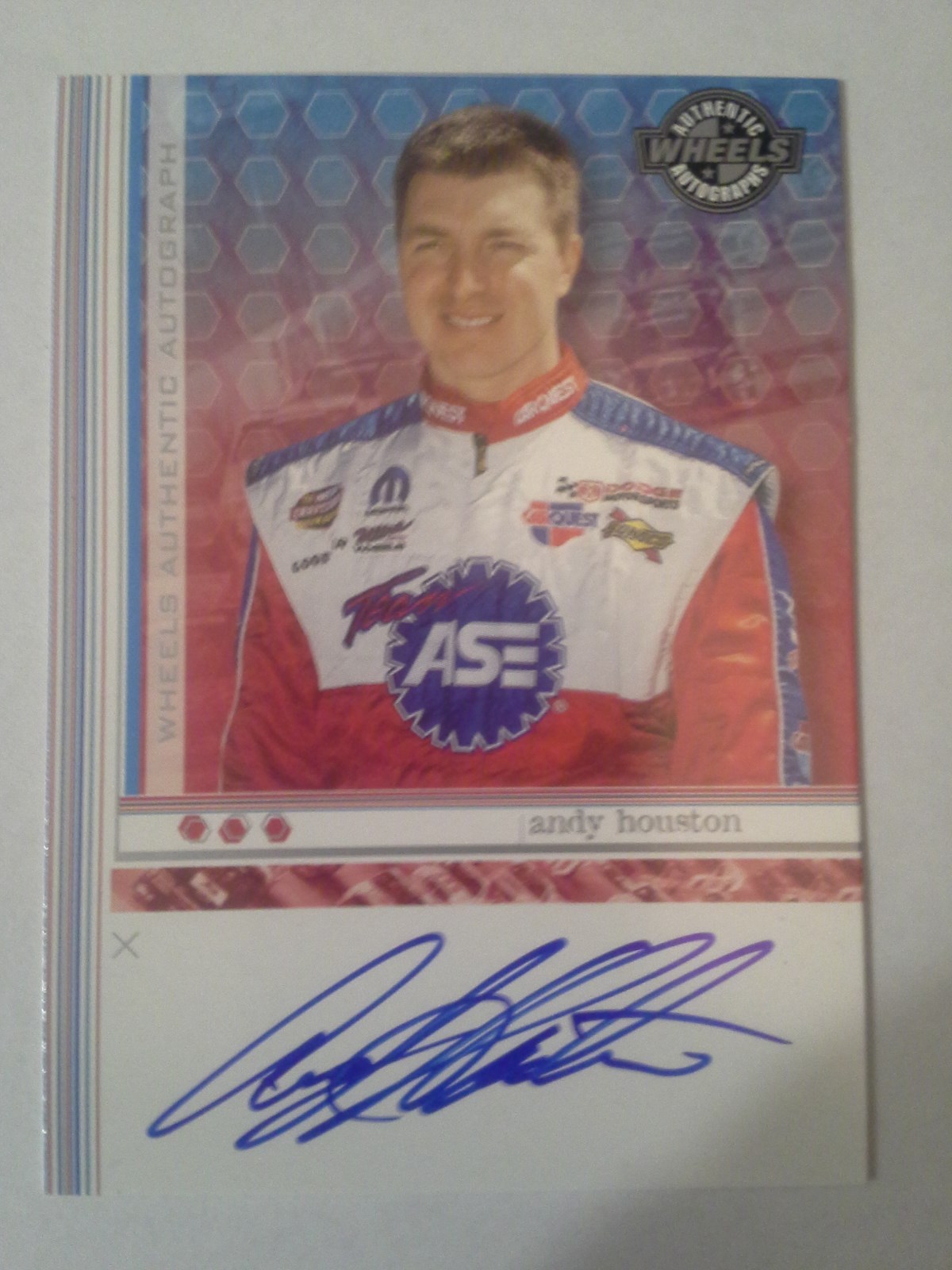2004 Wheels ANDY HOUSTON #2 Team ASE On Card Certified Autograph Nascar ...