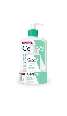 CeraVe Foaming Facial Cleanser, Daily Face Wash for Normal to Oily Skin,