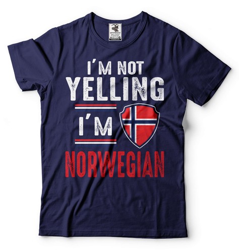 I'm Not Yelling I'm Norwegian Shirt Norway Shirt Norway Flag Tee Norwegian Shirt - 第 3/8 張圖片