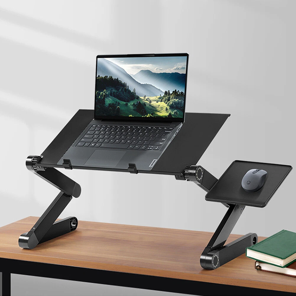 Folding Laptop Table Computer Desk Notebook Stand Bed Tray Cooling Mouse Pad