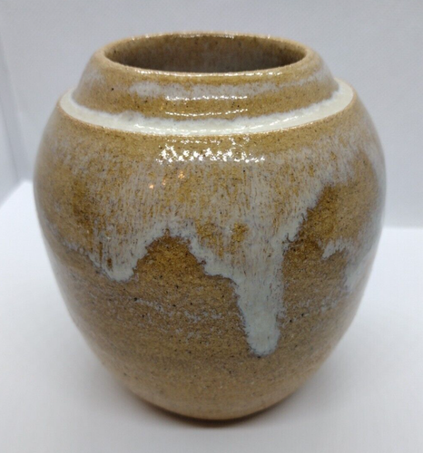 Handcrafted Drip Glazed Pottery Vase - Artist Signed - Unique Home Decor Accent - Picture 2 of 11