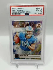Sam Laporta 2023 Panini Donruss Rookie Gridiron Kings #RGK12 PSA 10 Lions!