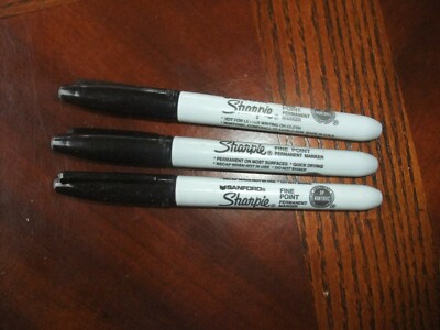 Sharpie Premium Permanent Fine Point Marker Black (3 Markers) # 4