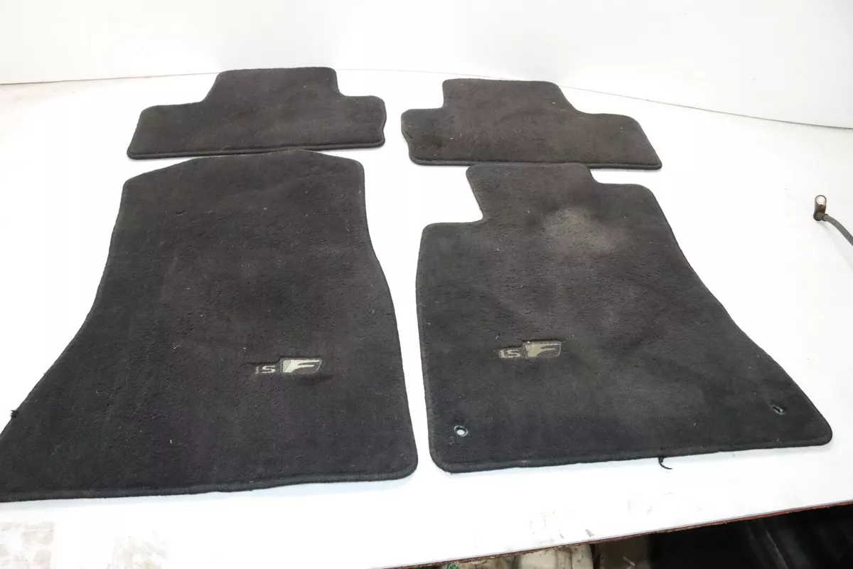 08 14 LEXUS ISF IS F INTERIOR BLACK CARPET FLOOR MATS SET OF 4