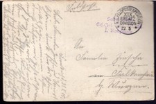 WW1 "Feldpost Expedition XIX Ersatz Division Postmark On Military Photo Postcard