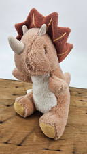 New Albetta Triceratops Recycled Fur Toy Plush Dinosaur Stuffed Animal 10 inch