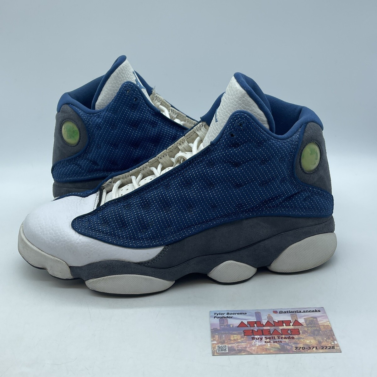 スニーカー NIKE Air Jordan 13 Retro Flint (2010) AW FW 10 Size 9 - Air Jordan 13 Retro 2010 Flint White Gray Blue