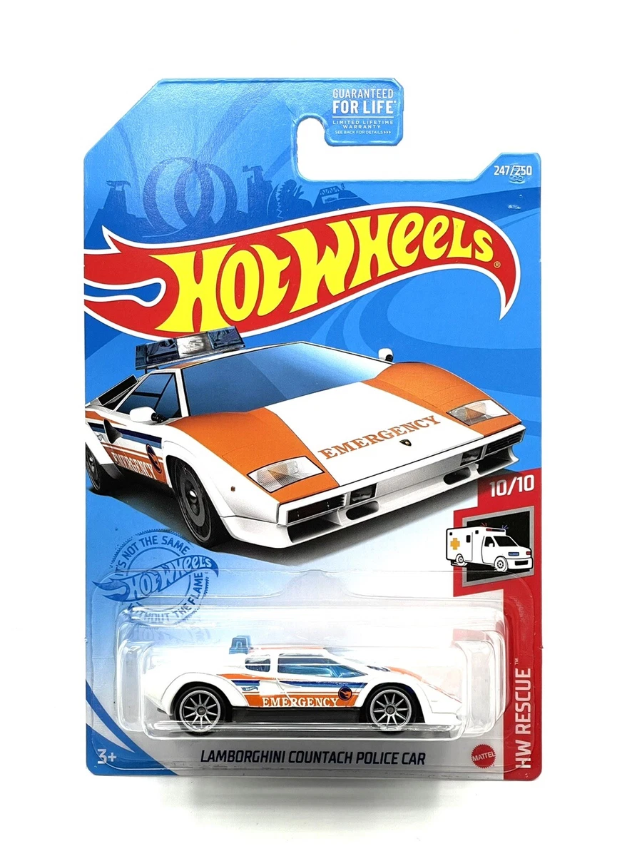 Hot Wheels Lamborghini Countach Police Treasure Hunt w Real Riders
