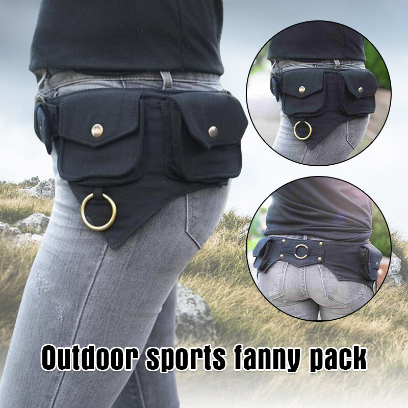 Women Medieval Waist Bag Steampunk Hip Belt Pouch Outdoor Travelling