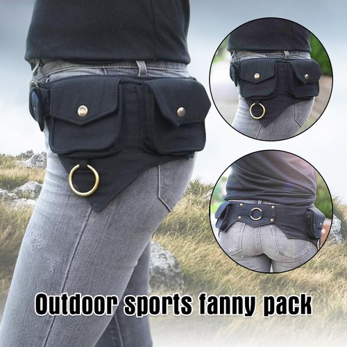 Women Medieval Waist Bag Steampunk Hip Belt Pocket Outdoor Travelling - Picture 3 of 13