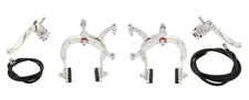 AltaLine BMX Brake FRONT &REAR SET Alloy SILVER Bike Bicycle Caliper Cable Lever