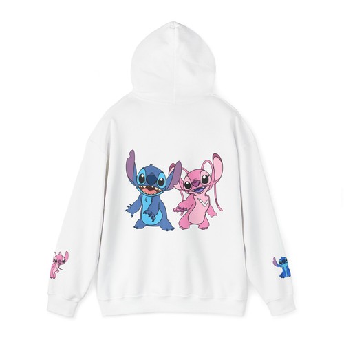 Fun Floral Stitch Hoodie, Unisex Sweatshirt, Cartoon Character Hoodie, Gift for - Picture 9 of 14