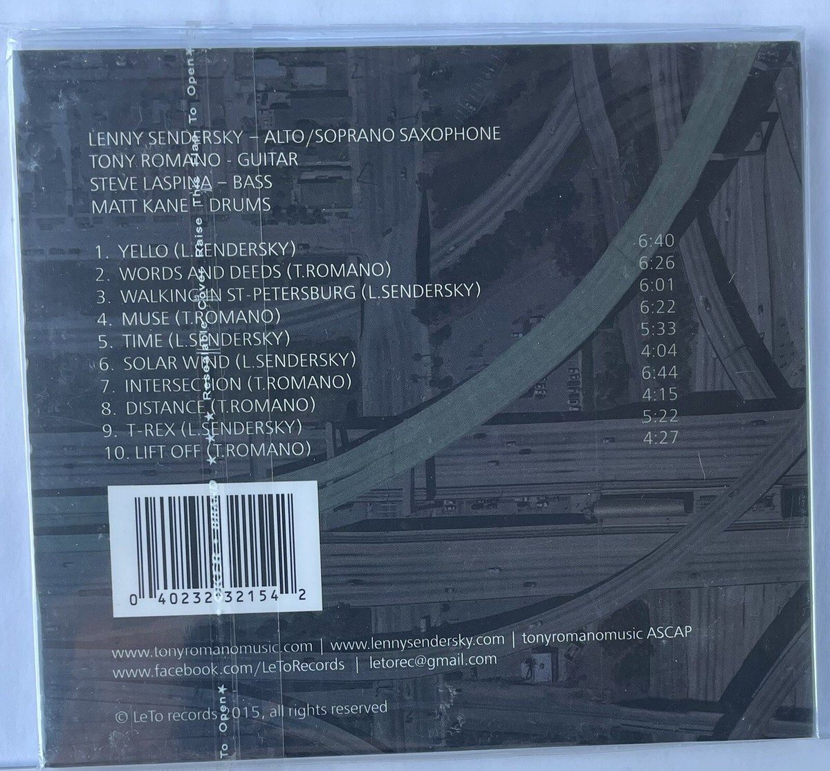 Lenny Sendersky, Intersection, Sealed, CD, 2015 40232321542| eBay
