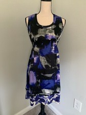 Simply Vera Vera Wang Women's Multi Colored Tie Back Dress Size 2
