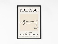 Picasso's Dachshund Dog line drawing Poster Art Musée d'Orsay