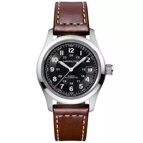 New HAMILTON Khaki Field 38MM Automatic BRN Leather Men's Watch H70455533
