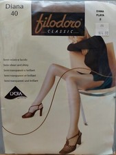 Vintage Pantyhose Filodoro Classic Diana 40 Color Playa Size 2 BDR2