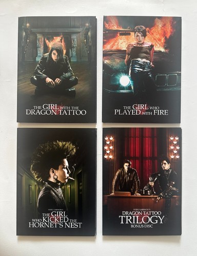 Stieg Larsson's DRAGON TATTOO TRILOGY | 2011 4-Disc DVD 3D Box Set Complete VG+ - Picture 5 of 14