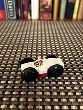 Vintage Tomy Flip Flop Car Wind Up Flip Flopper 2 Sided White Purple Working
