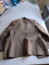 VTG MENS HARRIS TWEED GRAY BLAZER SPORT COAT JACKET SIZE 38 R SCOTTISH WOOL