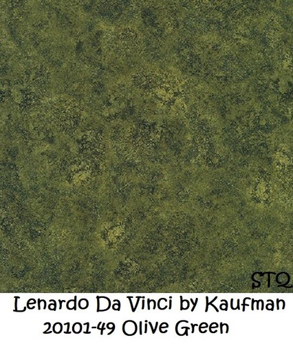 Leonardo Da Vinci Tonal cotton quilt fabric by Kaufman BTY 20100-36 Aloe Green - Picture 9 of 11