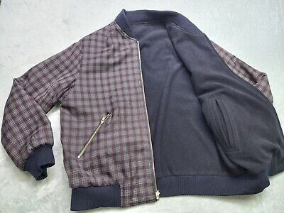 LACOSTE Vintage Reversible Bomber Jacket Men's Wool Blend LACOSTE Vintage Reversible Bomber Jacket Men's Wool Blend