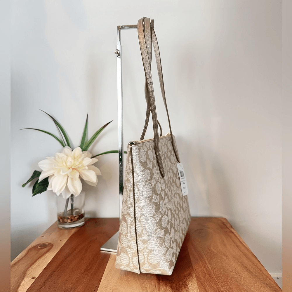 新作★【COACH】フィオナ ジップトートバッグ シグネチャー NWT Coach Fiona Zip Tote Bag In Signature Canvas | eBay