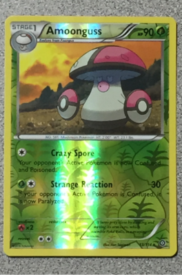 amoonguss pokemon card value POKEMON - AMOONGUSS 13/114 - STEAM SIEGE - RARE - REVERSE HOLO FOIL - NM