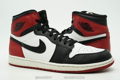 AIR JORDAN 1 RETRO 2013 HIGH OG USED SIZE 11 BLACK TOE WHITE AIR JORDAN 1 RETRO 2013 HIGH OG USED SIZE 11 BLACK TOE WHITE