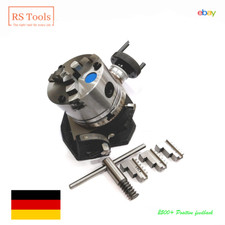 Neu Teilapparat Rundtisch &Oslash; 100 mm schwenkbar mit 100mm Vierbackenfutter