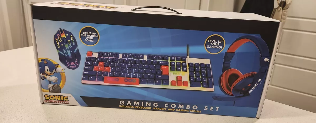 BRAND NEW! Sonic The Hedgehog Gaming Combo Set With Keyboard