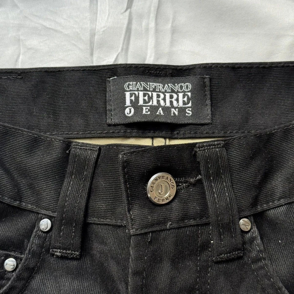 Pantalones Gianfranco Ferre Negros Hechos en Italia De Colección Raros - Talla 29 Foto 4 de 4