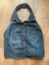 Express Jeans Dark Wash Denim Halter Top, Size S/M