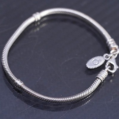 アクセサリー vintage silver925 snake chain bracelet 6.5” 3mm, vintage Pandora ALE sterling silver 925 handmade snake